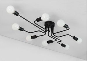 Taklampor Iron Flera stång taklampa Creative Retro Personlighet Luminaria Industriell Home Lighting Fixture