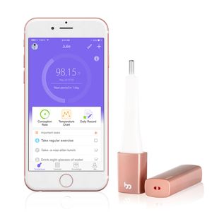 Wholesale 2017 Femometer Oral Basal Thermometer and Smart Fertility Tracker for Ovulation Tracking and Prediction with Android iOS App Rose Gold