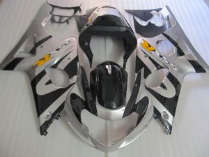 Zestaw do mikrierków motocyklowych dla Suzuki GSXR1000 00 01 02 Silver Black Fairings Set GSXR1000 2000 2001 2002 OT06