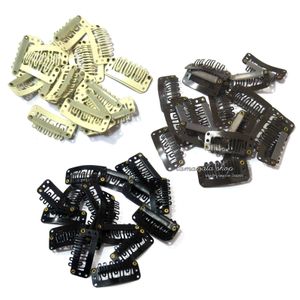 Hot Sale !!! 100pcs / lot Blonde Brown Black U Shaped Snap Clips 32mm for Hair Extensions choose