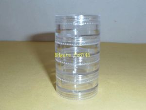 1000 pcs 5g 5 ml Pequeno Rodada amostra Creme Frasco De Frascos recipiente Mini recipiente de plástico para armazenamento de arte do prego DIY PS garrafas de plástico 5 camadas