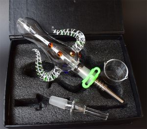 Versione 5.0 kit Octopus Design Nectar pipe 14mm Titanium Tip Nail Mini Glass Water Pipes Bong DHL libero