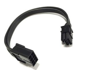 Бесплатная доставка 20шт/лот 20 см 8-контактный для 8-контактный к 8-контактный ( 6+2 ) 8-контактный удлинитель питания кабель адаптера кабель 18AWG разъем PCI E для видеокарты
