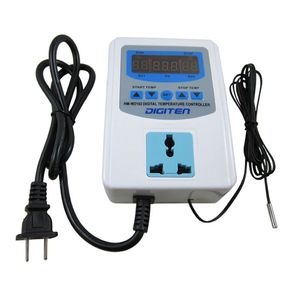 Freeshipping Digital Pre-wired Temp Controller Outlet Thermostat Heating Cooling AC100-240V