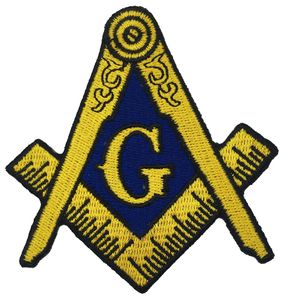 Gorąca wyprzedaż! Logo masońskie haftowane żelazne odzież Freemason Lodge Emblem Mason G Square Compass Patch Sew na dowolnej odzieży