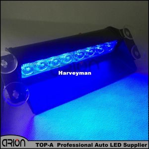 青い8つのLEDのハイパワーストロボフラッシュ警告EMS POCTION CAR LIGNLING消防士フォグランプ8LED