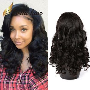 Cabelo humano Cabelo peruano de renda cheia onda solta onda molhada e ondulada perucas frontais Big Bouncy Curl