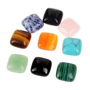 Muito Primeira Qualidade Multi Pedras Naturais de Quartzo Pequeno Plano Voltar Cabochon Pronto para Ser Feito em um Belo Anel, pulseira, broche, colar