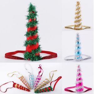 Natal Unicorn Chifre Glitter Elastic Bebé do Headband tema do partido do vestido extravagante Hairband presente de aniversário bolsa de enchimento cosplay prop colorido