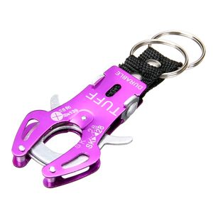 Portable Outdoor Travel Keyring Carabiner Tiger Buckle Climbing Hook Lock Keychain Ring for Camp Hiking Tools