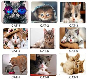 Cat Wear Glasses Lovely Picture Anti-Slip Laptop PC Mice Pad Mat Mousepad For Optical Laser Mouse 22cmx18cm from rubber smooth fabric
