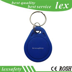 100 pçs / lote M1 13.56MHz Cartão legível e gravável Use o material ABS FM11RF08 1K IC Keyfobs ISO14443A Tag chave