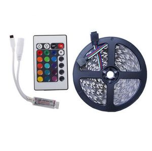 무료 배송 3528 RGB SMD 60 LED M LED 스트립 라이트 + 24key MINI 원격 제어