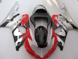 Motorcycle Fairing Kit para Suzuki GSXR1000 00 01 02 Prata Red Black Feedings Set GSXR1000 2000 2001 2002 OT05