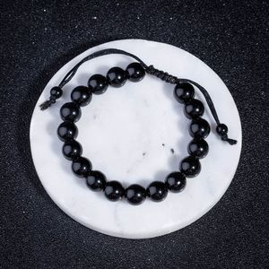 10mm Naturstensträngar Pärlstav Armband Rope Handgjorda Woven Charm för Män Kvinnor Smycken Mode Tillbehör