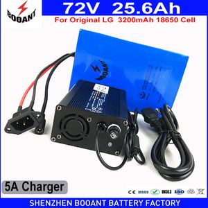 72V 25.6AH Electric Bicycle Li-ion Battery 20S 8P Battery pack for Bafang 1800W Motor EU US Free customs With 5A Charger