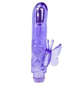 Silicone Adult Women Butterfly Dildo Vibrador Vibrador G Spot Spot Mosger Toy Sex #T701