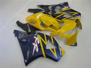 Grátis 7 presentes Kit de presentes para Honda CBR900RR 2002 2003 Deep Blue Yellow Fairings Set CBR 954RR 02 23 OT51