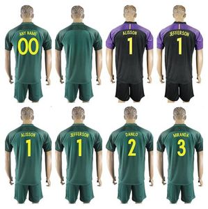 Wholesale custom brazil jersey for sale - Group buy Brazil Soccer Jersey National Team Third Away Green Goalkeeper Uniforms Football Kit ALISSON JEFFERSON DANILO MIRANDA Custom Jerseys