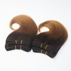 Hochwertige Haarprodukte, 15,2 cm, brasilianisches Haar, Ombre-Farbe, gewellt, 100 % Echthaarverlängerung