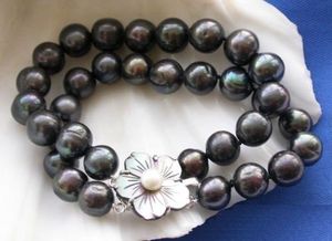 2 ROW 910mm Australian Tahaitian black pearl bracelet