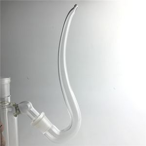 Стеклянный бонг J Hook Адаптер для улавливателей золы 14 мм 18 мм Женская стеклянная солома Кривая трубки Трубы DIY Курительные принадлежности