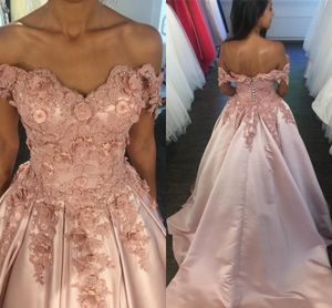 Elegant Nude Pink Princess Quinceanera Dresses Off Shoulder Satin Backless Gold Lavender Fuchsia Petite Prom Dresses Sweet 16 Dress Lace Up