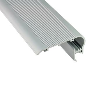 10 x 1m Sats / Lot Fabrikspris Aluminiumprofil LED-remsa och anodiserad Silver LED-profil Extrudering för steg Trappljus