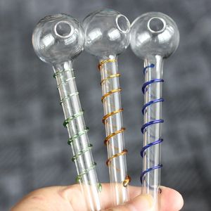 High Quality Glass Water Oil Burners Pipes 3 Colors with Different Colored Balancer Smoking hookahs bongs