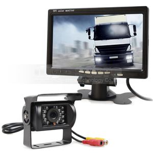 DC12V-24V Reversing System 7 inch TFT LCD Car Monitor IR Night Vision Rear View CCD Camera Remote Control231r