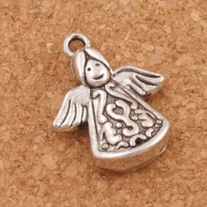 Solar Angel Praying Spacer Charm Beads 60pcs/lot Antique Silver Pendants Alloy Handmade Jewelry DIY L213 21.2x16.3mm