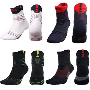 Calzini da uomo Momoleaf Newest Usa Basket professionale Elite Antiscivolo Anti-sfregamento Calcio Calcio Corsa Sport Compressione Termica Calze di spugna