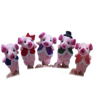 best selling 10pcs Set 5 Little Pigs Puppets finger puppets Kids Educational Toy For Boy girls for Boy Girl finger puppet Toy For Boy girls