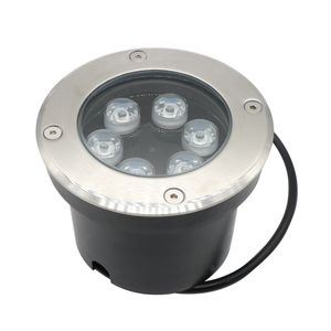 6 * 1W 6W LED Underground Light AC85 ~ 265V Vattentät IP67 Utomhus Buried Garden Path Spot Inbyggd Inground Lighting