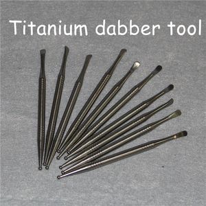 Partihandel 99% Ti Dabbers Verktyg Högkvalitativ Gr2 Titanium Dabber Nail Wax Oil Picker för att röka ång Scoop Innehåll