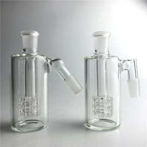 Nowe Mini szklane Bong łapacze popiołu 14mm 18mm grube bonga Pyrex łapacz popiołu z przezroczystym Bubbler 45 90 stopni ashcatcher do palenia