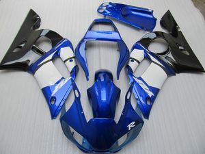 Verkleidungsset für Yamaha YZF R6 98 99 00 01 02 blau weiß schwarz Karosserieverkleidungsset YZFR6 1998-2002 OT01