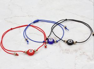 50 pz/lotto Turco Lucky Evil Eye Braccialetti Fatti A Mano Corda Intrecciata Gioielli Fortunati Braccialetto Rosso