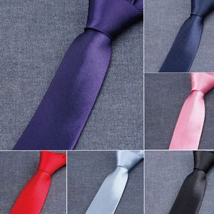 Narrow Version Men's Custom-made 50 Colors 145*5cm Leisure Arrow Necktie Skinny Solid Color Tie Free Fedex