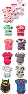 Sommar Baby Short Sleeve Kläder Jumpsuits 0-12 Månad Björn Romper Gratis