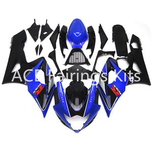 3 kostenlose Geschenke Neue Suzuki GSXR1000 GSXR 1000 K5 2005 2006 05 06 ABS-Motorradverkleidungsset Schwarz und Blau im Stil v16