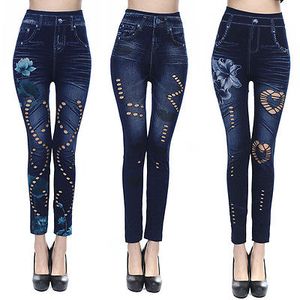 Wholesale- Women Skinny Pants Jeggings Stretchy Slim Leggings Jeans Pencil Tight Trousers