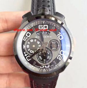 Luxury Wristwatch 2017 BRAND NEW AUTHENTIC BOMBERG BOLT 68 QUARTZ CHRONO BLACK LEATHER BRACELET WATCH 45mm Men Watches Top Quality