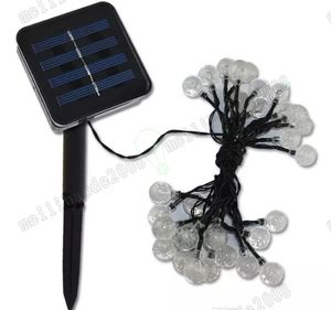 高品質の太陽電池式LED屋外列ライト6M 30 ledsクリスタルボールグローブ妖精のストリップライト