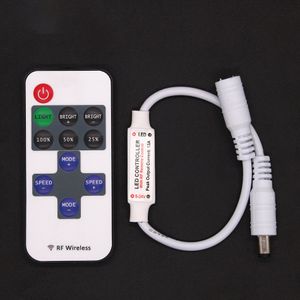 DC 5-24V Mini 11Key RF Wireless LED Controller Remote Control For 5050 5630 2835 3014 Single Color LED Strip Dimming