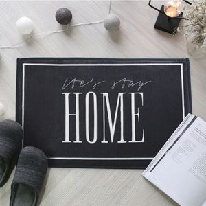 Darmowa wysyłka Zakka Coral Polar Anti Slip Floor Mata Home Word Word Design Mat / Dywan Mat / Dywan Mata 60x40cm