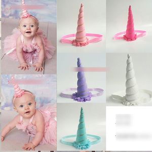 Dziewczyny Unicorn Włosy Akcesoria Opaski Dziewczynka Wielkanoc Hairbands Ball Heatwear Princess Birthday Party Dress Up Lovely Hair Band A7051