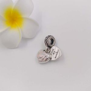 Andy Jewel Muttertag-Anhänger aus 925er-Silber mit Perlen, Mutter-Rosen-Anhänger, passend für europäische Marken-Mutterarmbänder im ALE-Stil, Neckl278T