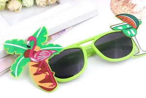 Hawaiian Glass Tropical COCKTAIL Hula Beach öl Fest Solglasögon Ananas Flamingo Goggles Hen Nattscenen Fancy Dress solglasögon favors