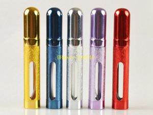 108pcs/lot 12ML Metal Shell Glass Inner Aluminum Nozzle mini Perfume Spray Portable Bottle Travel Atomizer Refillable bottles